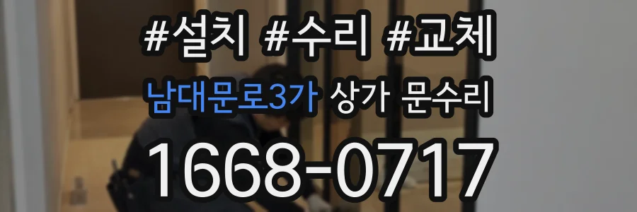 남대문로3가 상가 문수리