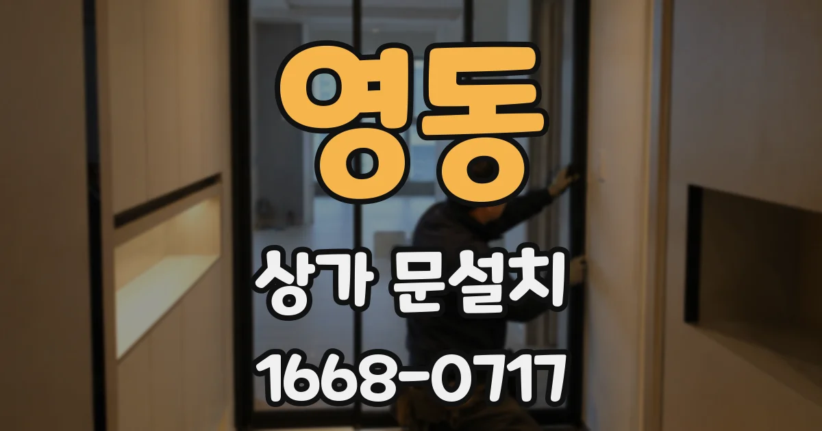 영동 상가 문설치