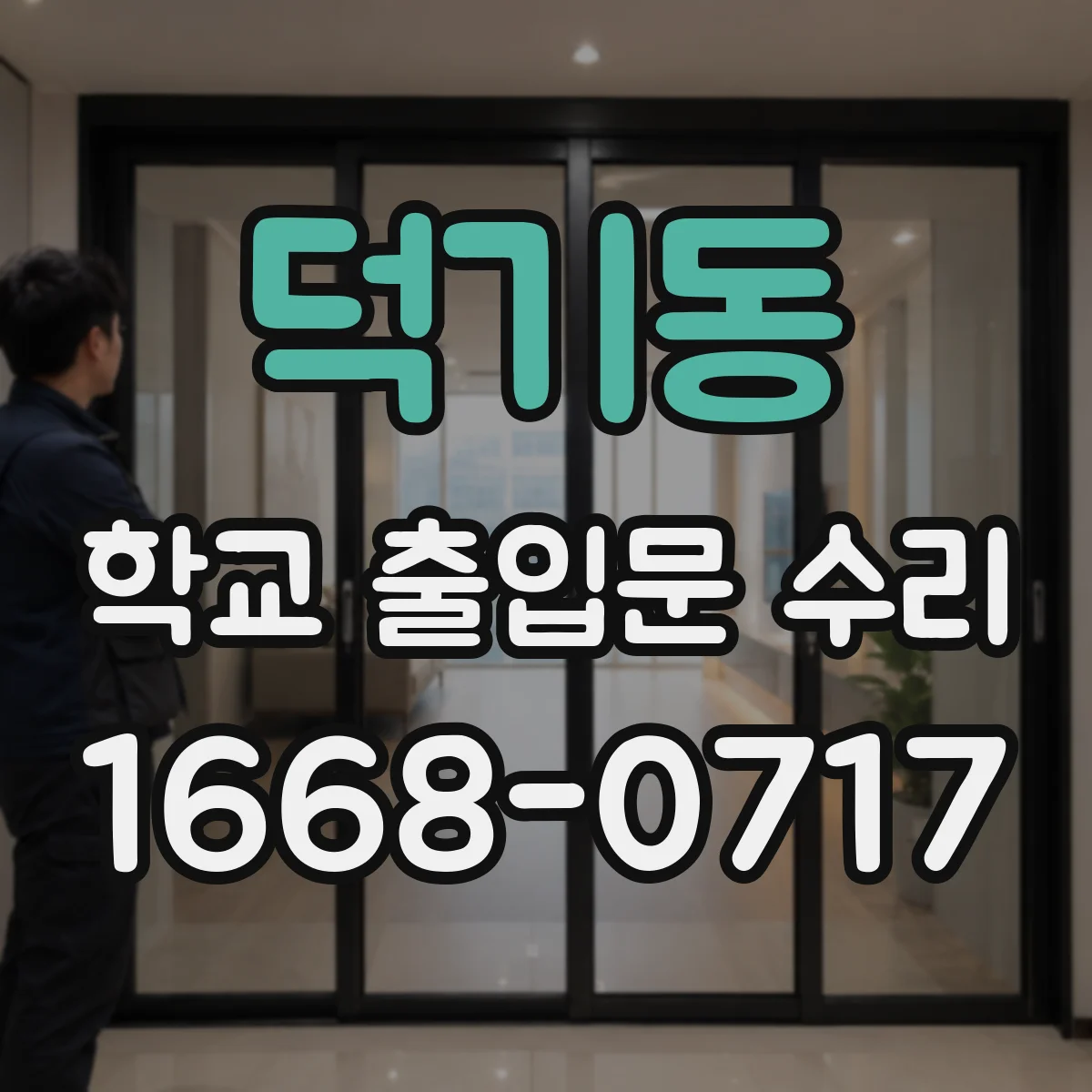 덕기동 학교 출입문 수리