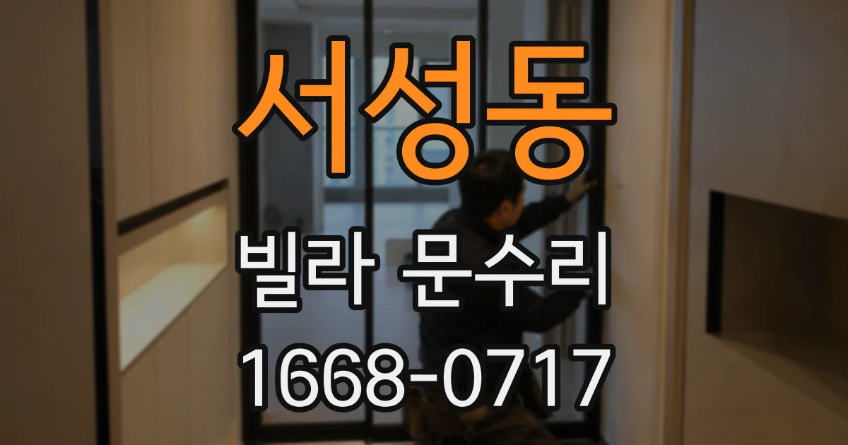서성동 빌라 문수리
