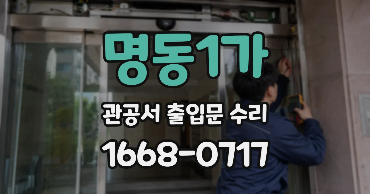 명동1가 관공서 출입문 수리