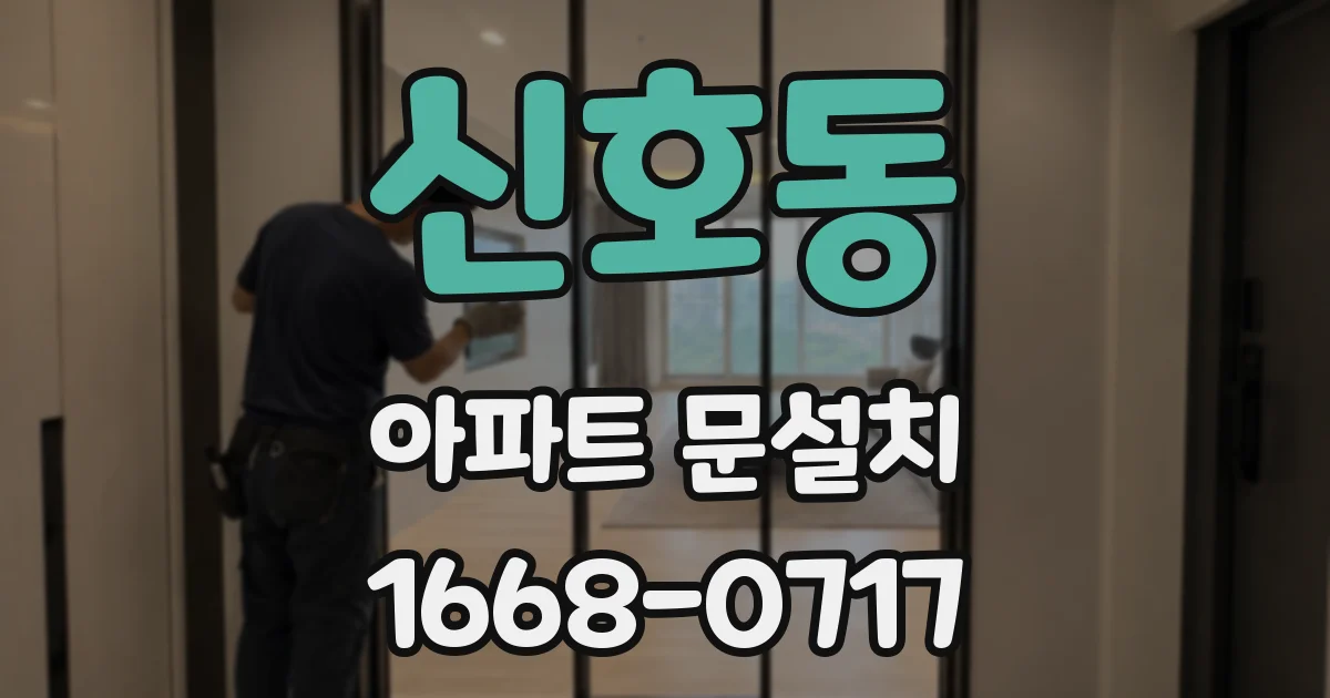 신호동 아파트 문설치
