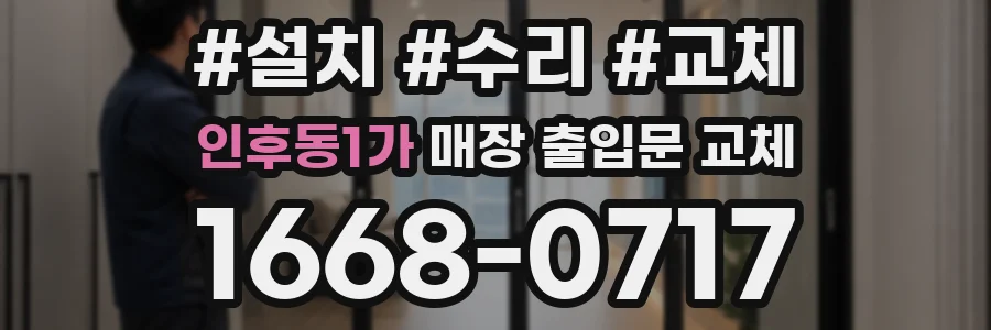 인후동1가 매장 출입문 교체
