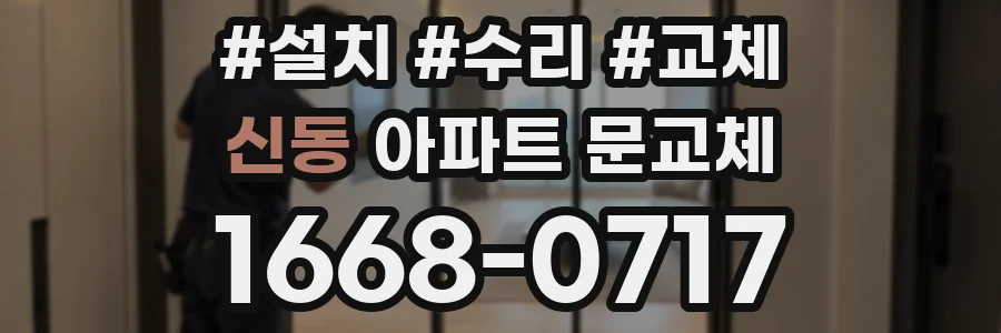 신동 아파트 문교체