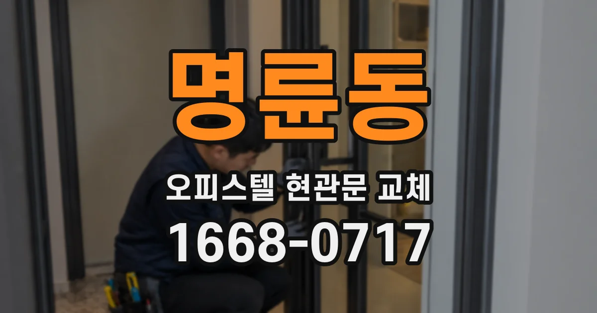 명륜동 오피스텔 현관문 교체