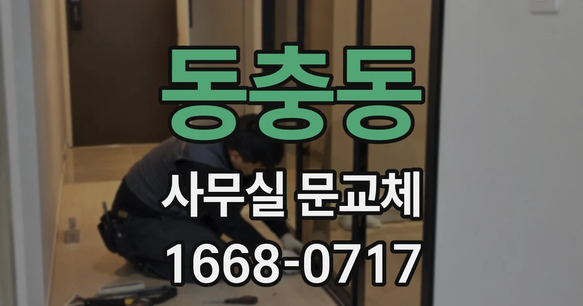 동충동 사무실 문교체