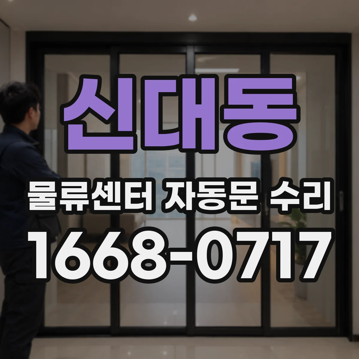 신대동 물류센터 자동문 수리