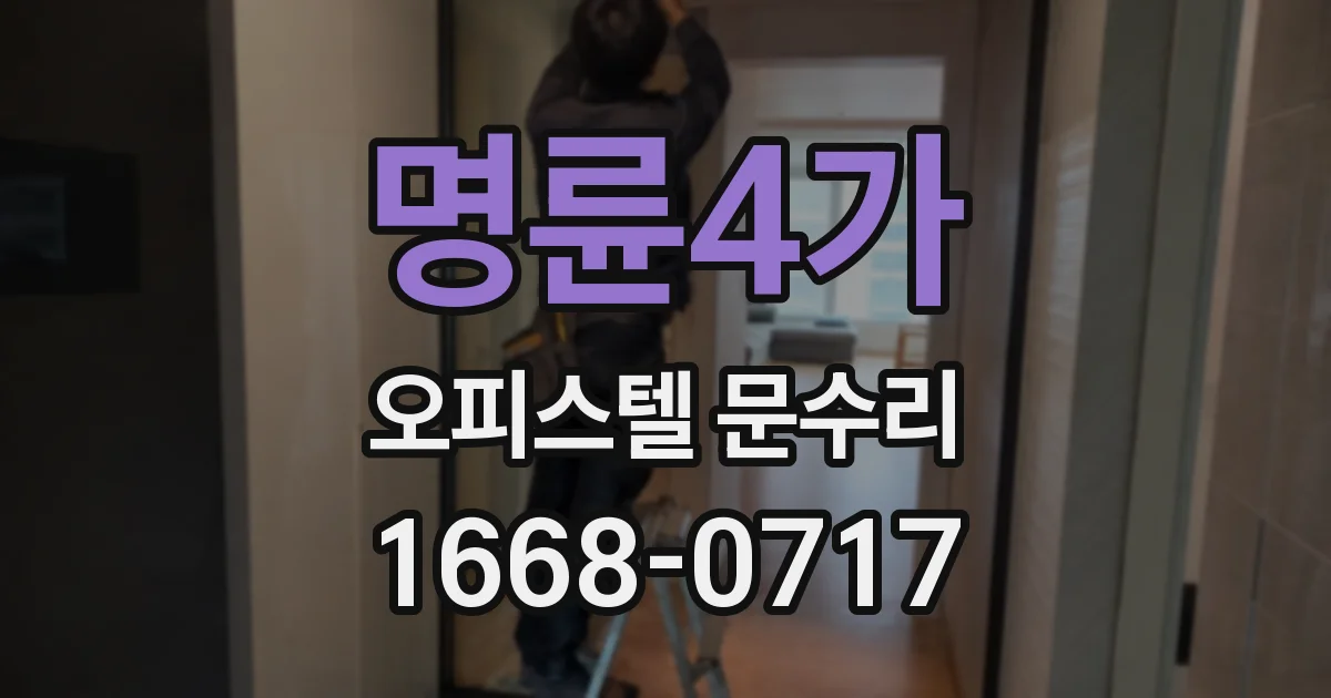 명륜4가 오피스텔 문수리