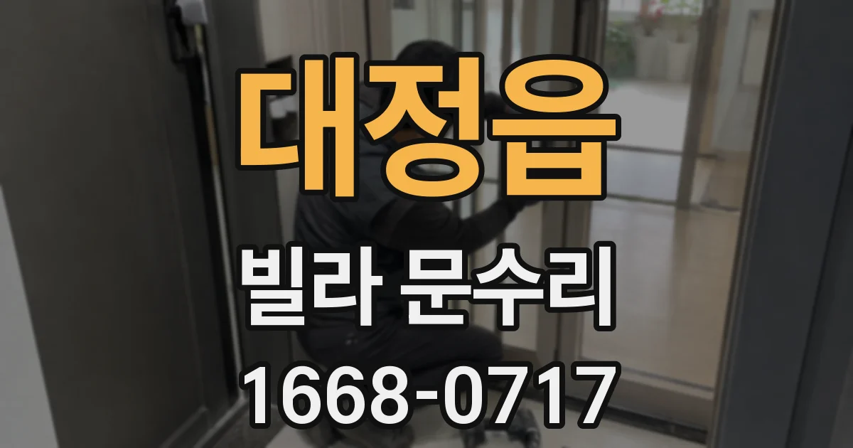 대정읍 빌라 문수리