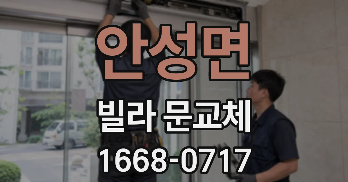 안성면 빌라 문교체