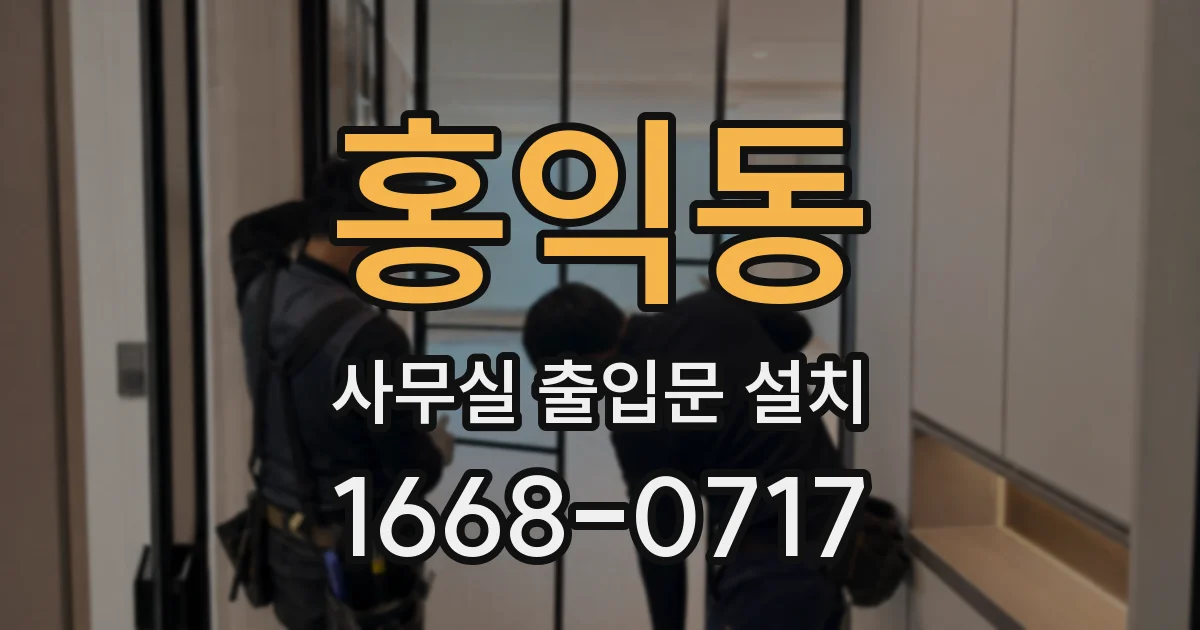 홍익동 사무실 출입문 설치