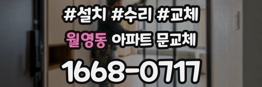 월영동 아파트 문교체