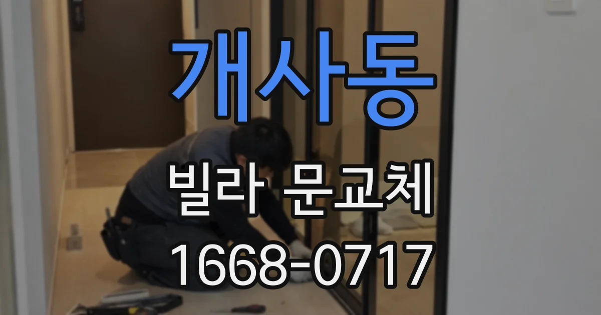 개사동 빌라 문교체