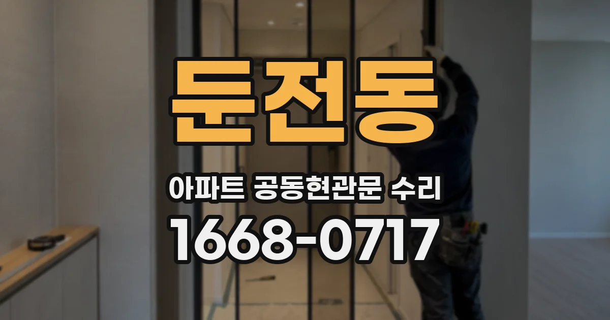 둔전동 아파트 공동현관문 수리
