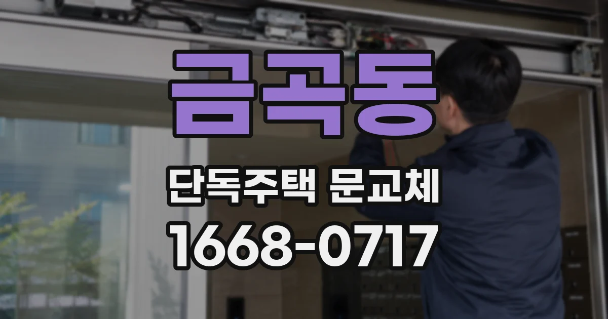 금곡동 단독주택 문교체