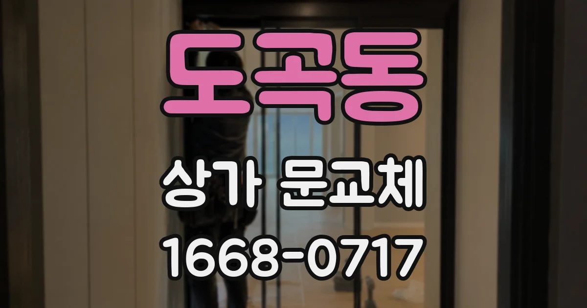 도곡동 상가 문교체