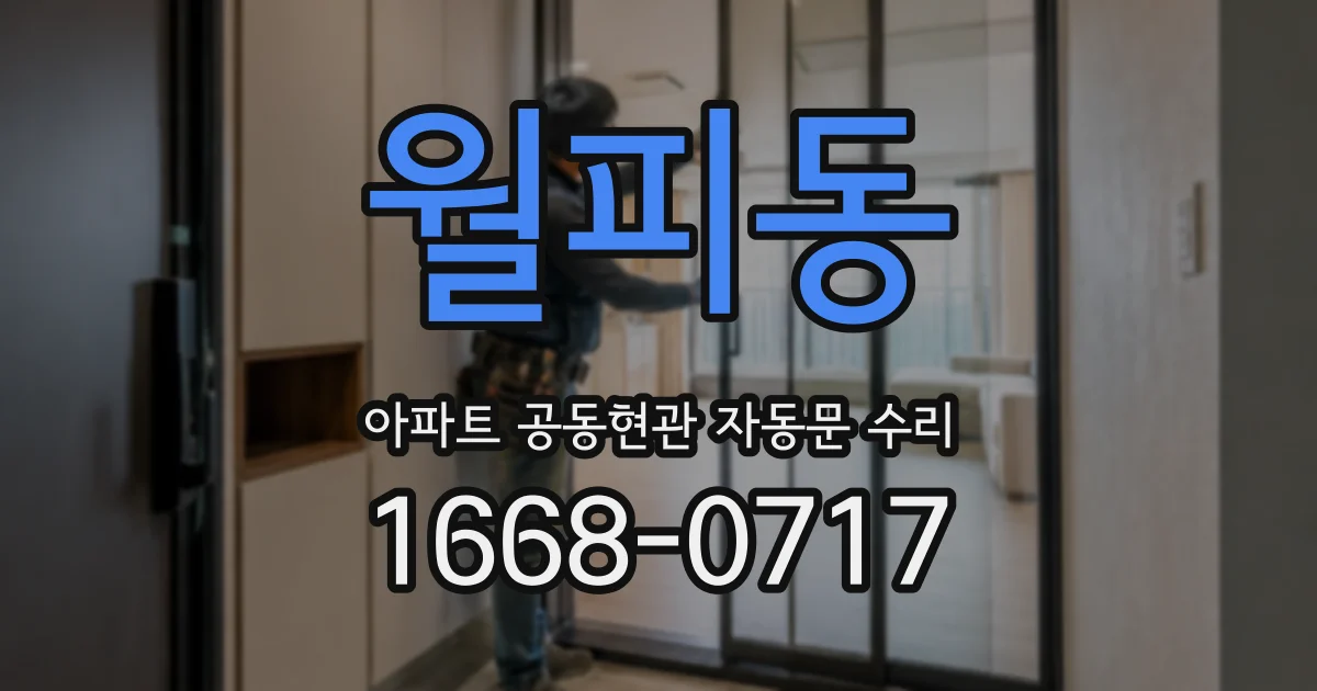 월피동 아파트 공동현관 자동문 수리