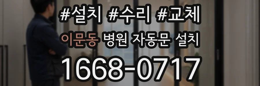 이문동 병원 자동문 설치