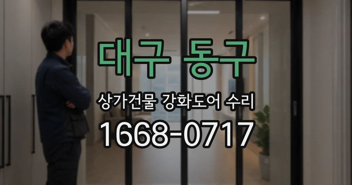 대구 동구 상가건물 강화도어 수리