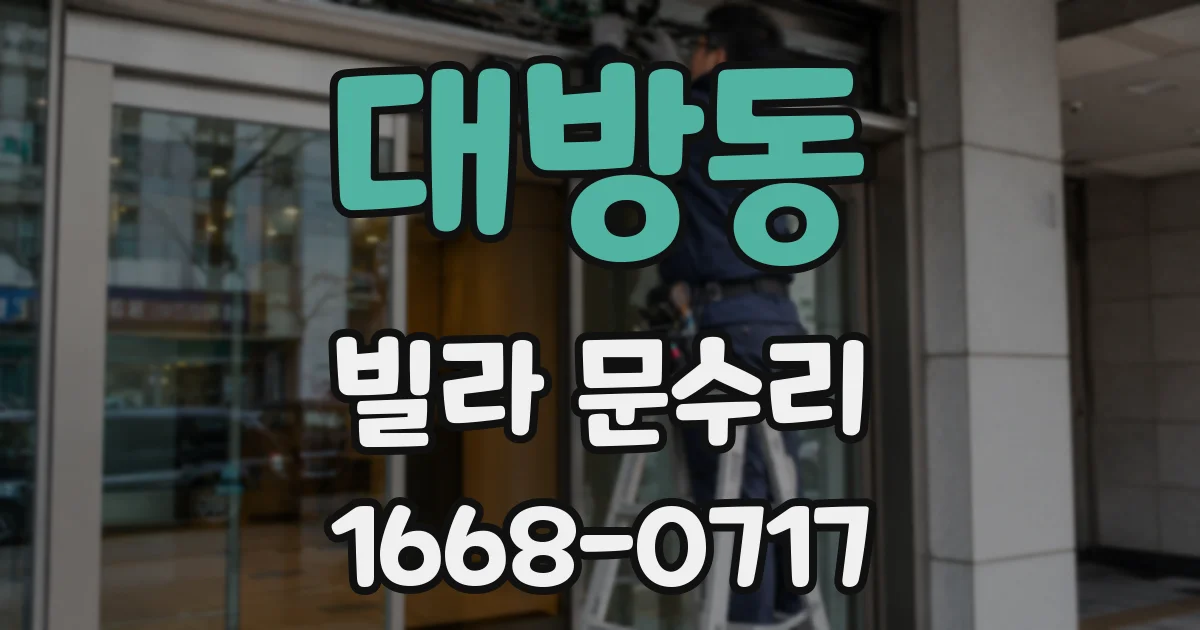 대방동 빌라 문수리