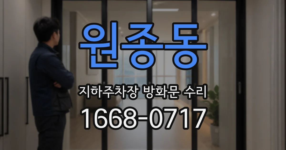 원종동 지하주차장 방화문 수리