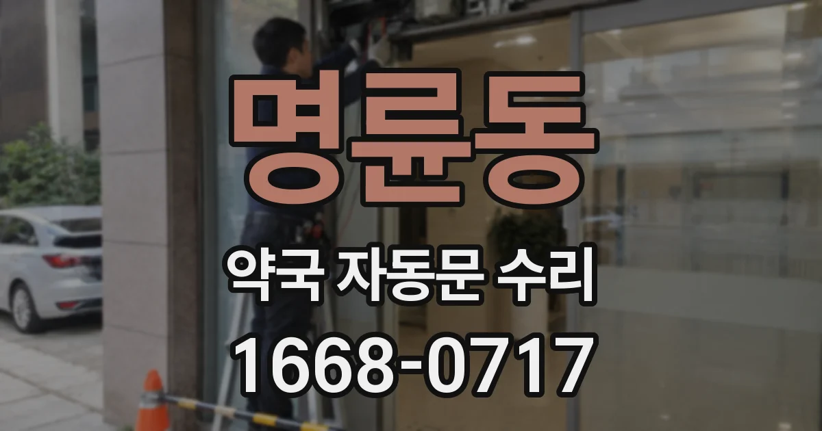 명륜동 약국 자동문 수리