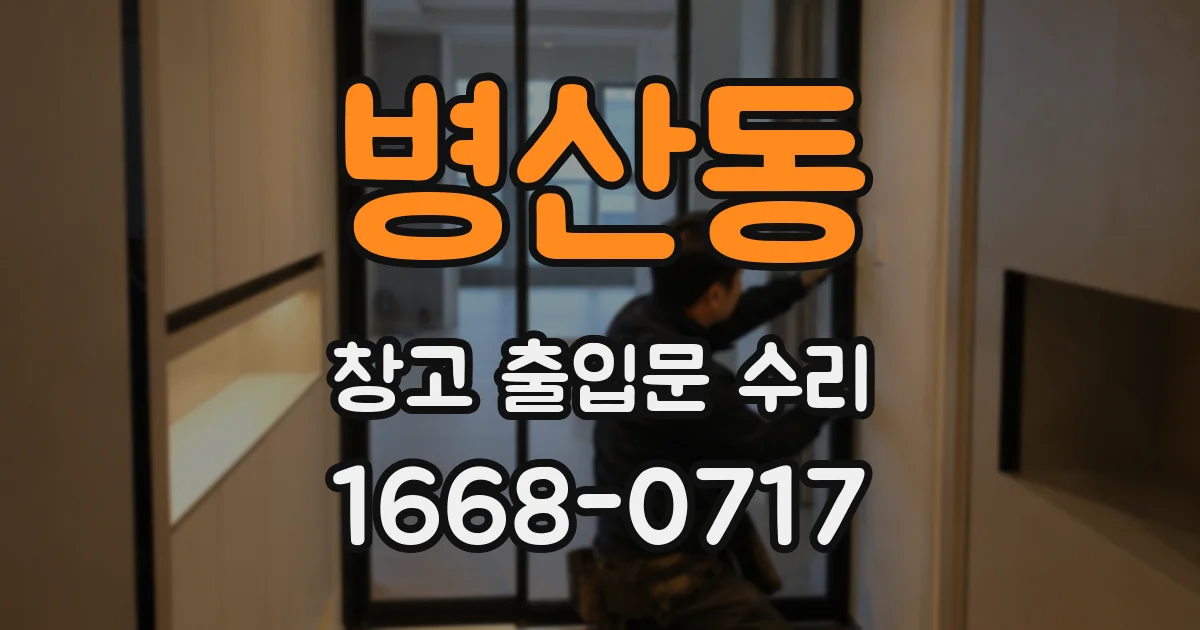 병산동 창고 출입문 수리