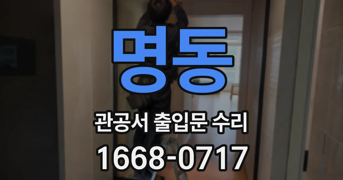 명동 관공서 출입문 수리