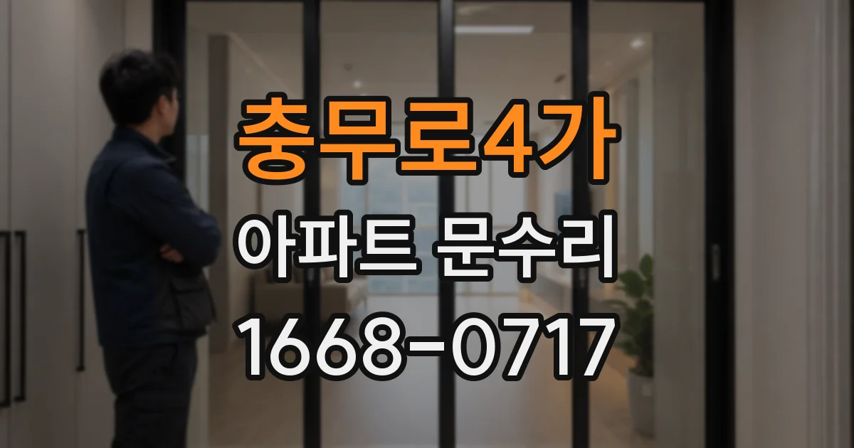 충무로4가 아파트 문수리