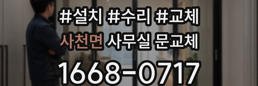 사천면 사무실 문교체