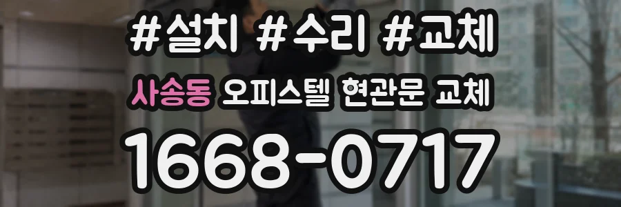 사송동 오피스텔 현관문 교체
