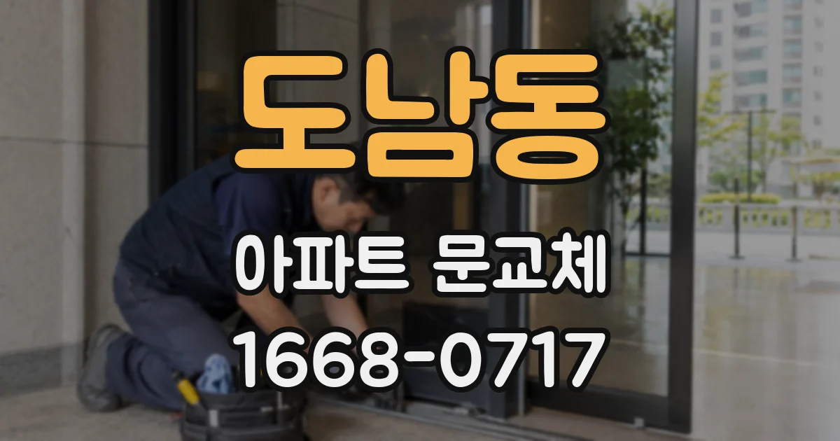 도남동 아파트 문교체