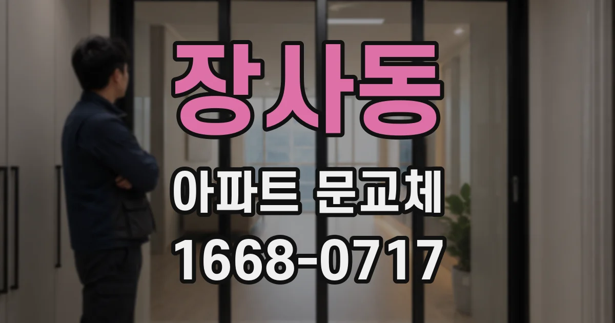 장사동 아파트 문교체