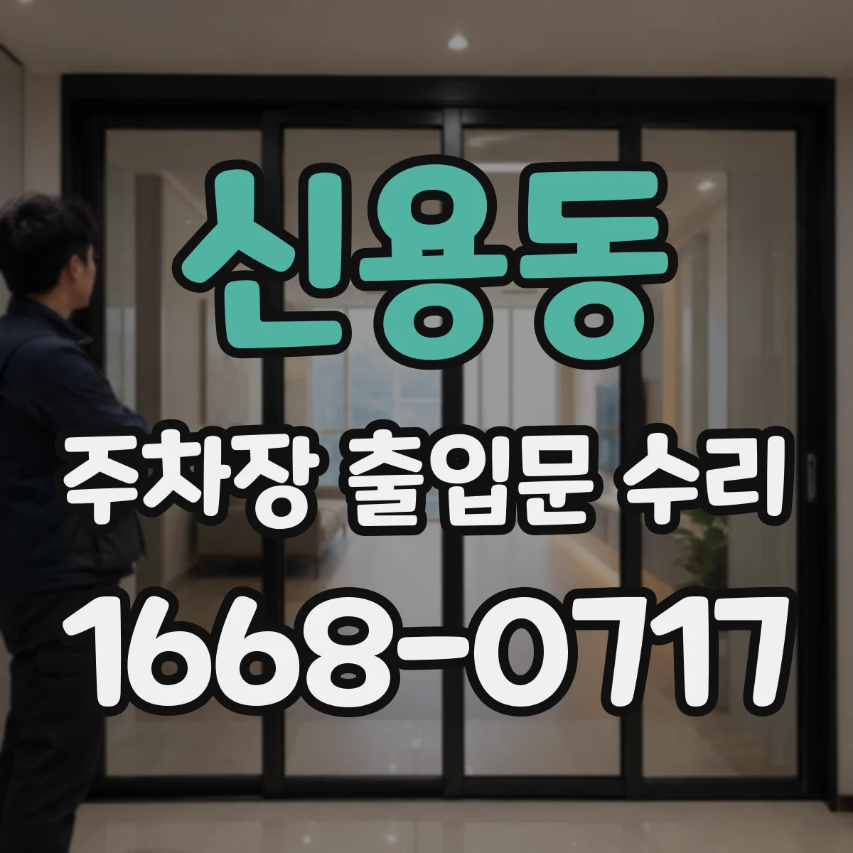 신용동 주차장 출입문 수리