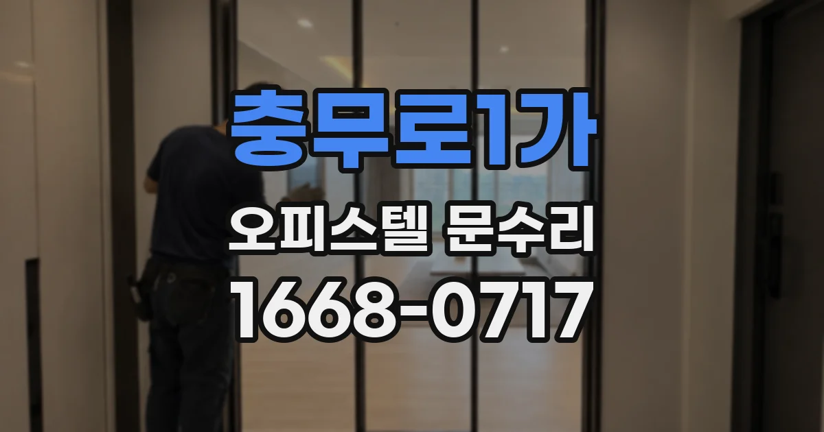 충무로1가 오피스텔 문수리