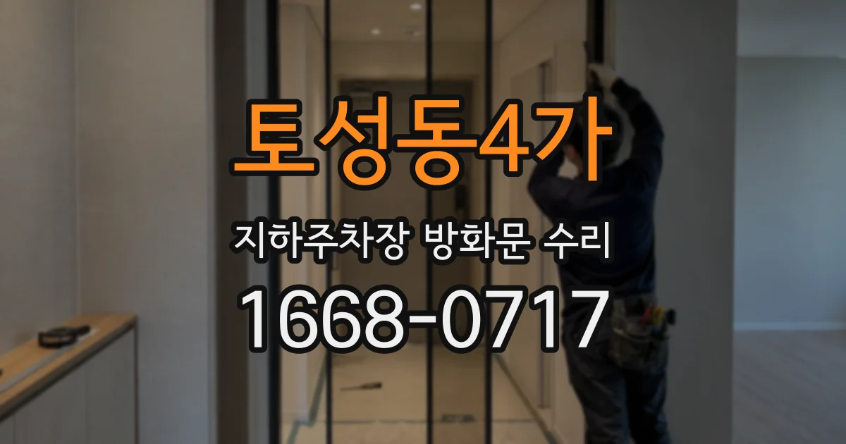 토성동4가 지하주차장 방화문 수리
