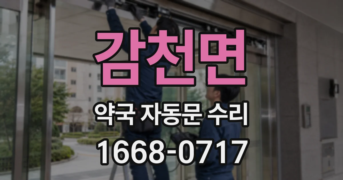 감천면 약국 자동문 수리