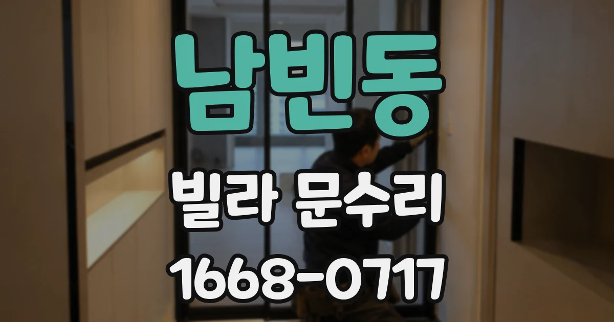 남빈동 빌라 문수리
