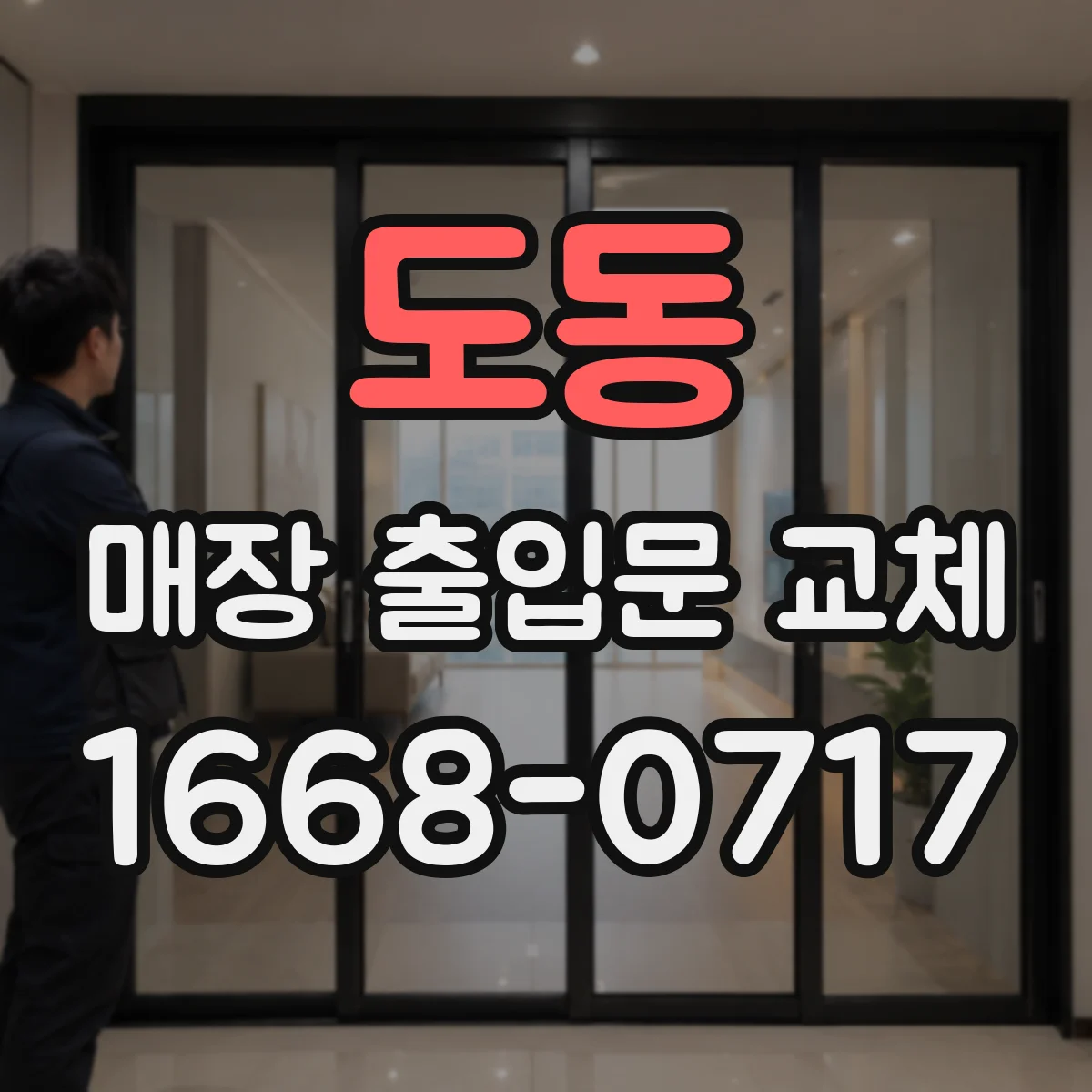 도동 매장 출입문 교체