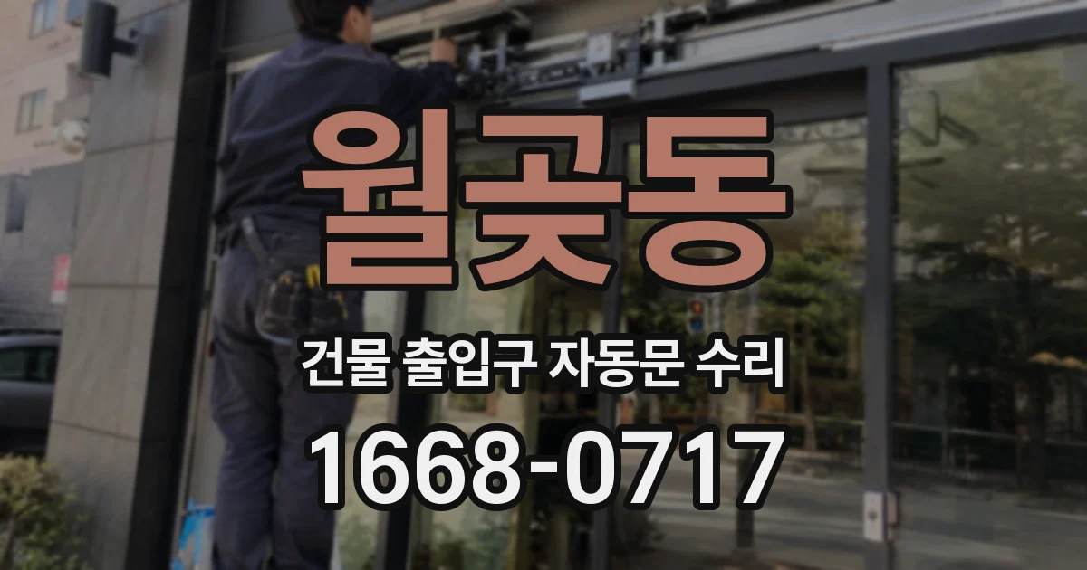 월곶동 건물 출입구 자동문 수리