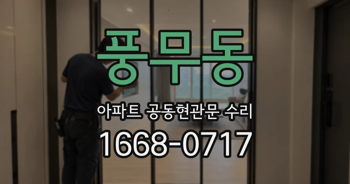 풍무동 아파트 공동현관문 수리