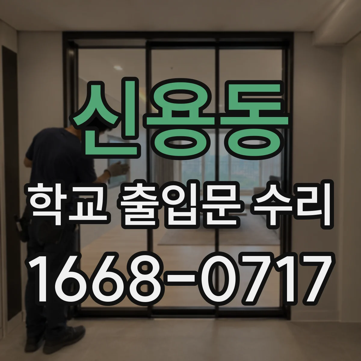 신용동 학교 출입문 수리