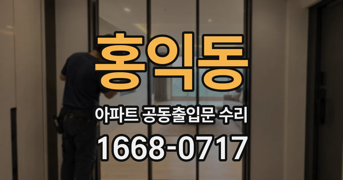 홍익동 아파트 공동출입문 수리