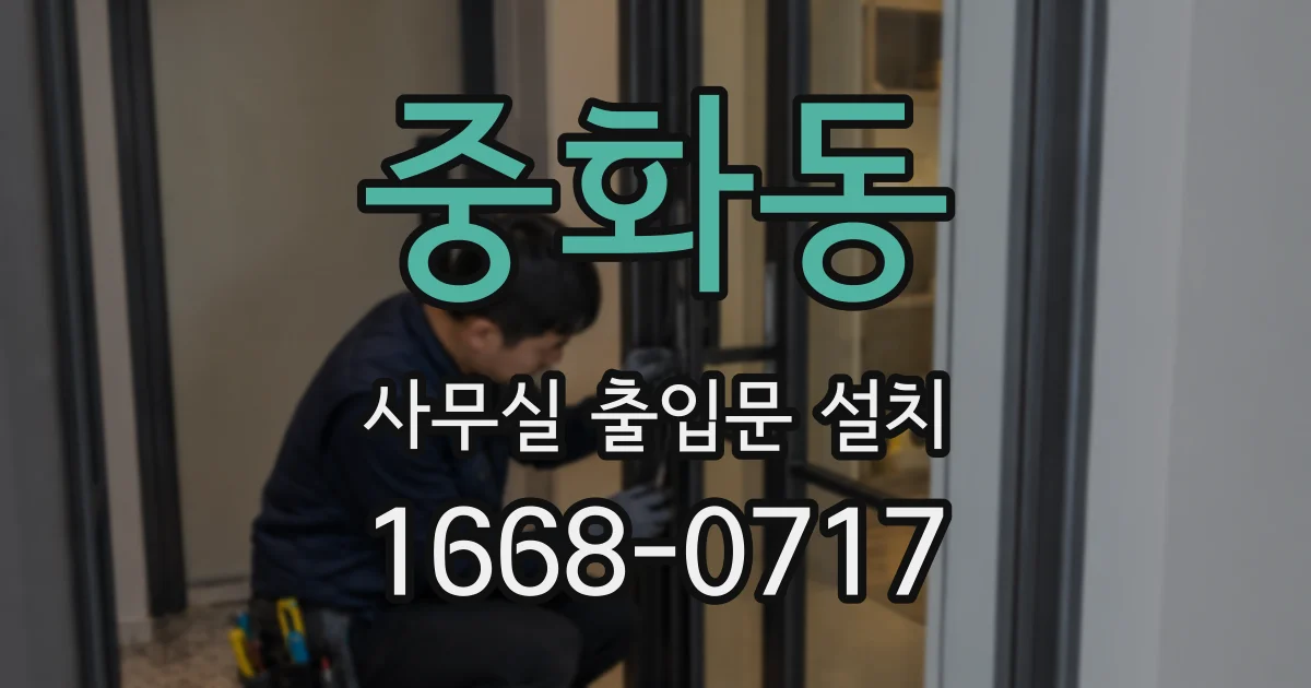 중화동 사무실 출입문 설치