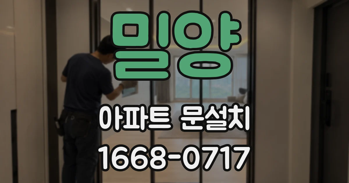 밀양 아파트 문설치
