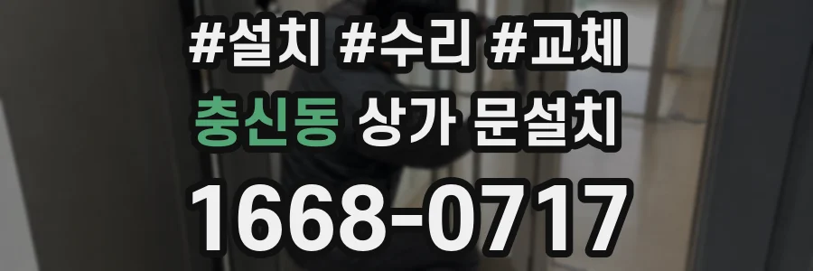충신동 상가 문설치