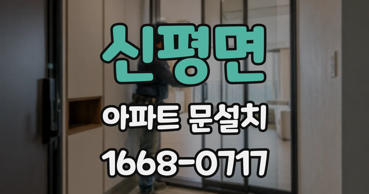 신평면 아파트 문설치