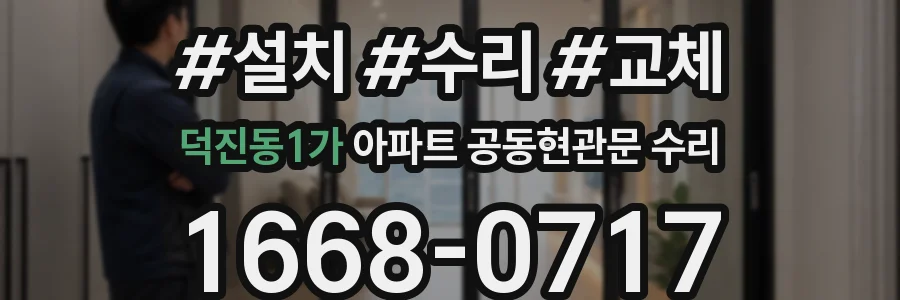 덕진동1가 아파트 공동현관문 수리