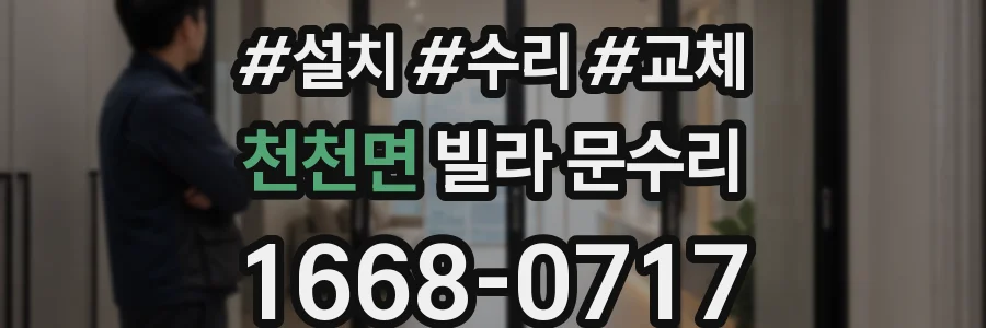 천천면 빌라 문수리
