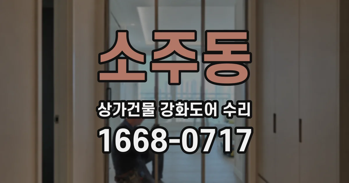 소주동 상가건물 강화도어 수리